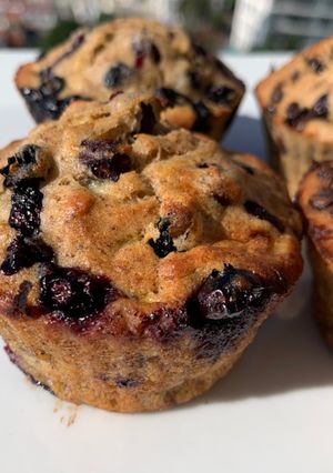 Una foto de Muffins de chocolate y blueberry