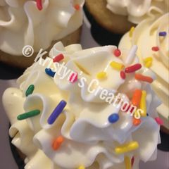 A picture of Swiss meringue buttercream.