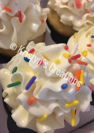 A picture of Swiss meringue buttercream.