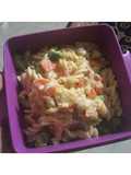 Fusilli carbonara milk chesse