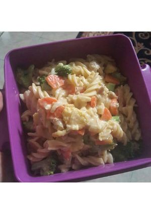 Foto resep Fusilli carbonara milk chesse