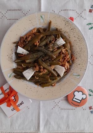 Φωτογραφία της συνταγής Φασολάκια με κιμά πικάντικο κατσαρόλας