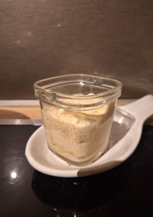Une photo de Mousse noisette chocolat blanc