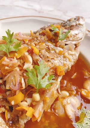 รูปของ กะพงกรอบสามรส v.2 🐟 / Sweet & sour deep-fried fish 🐟