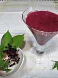 Mix de bayas de saúco con yogur natural