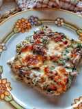 Lasagna with Spinach, Mozzarella, and Ham