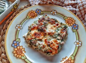 Foto di Lasagne spinaci, mozzarella e prosciutto cotto