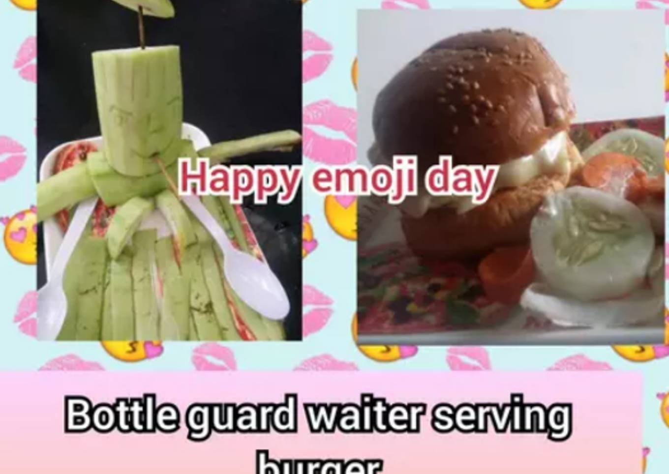 Bottleguard waiter serving Homemadeburger