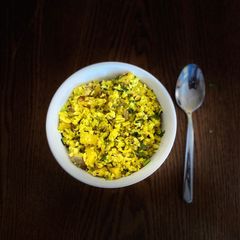 A picture of Poha - with an experimental secret.