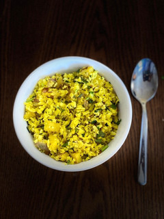 A picture of Poha - with an experimental secret.