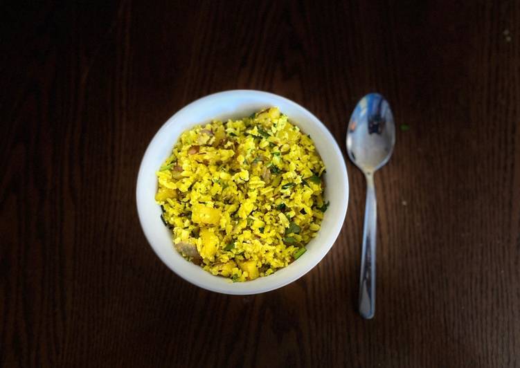 Simple Way to Prepare Any-night-of-the-week Poha - with an experimental secret
