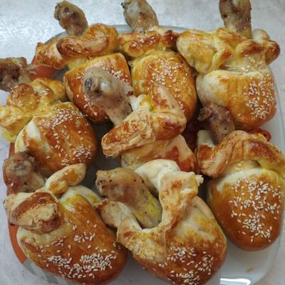 Мешочки Из Слоеного Теста Фото