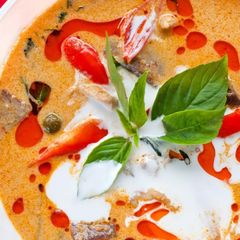 A picture of Vegetable Red Thai Curry.