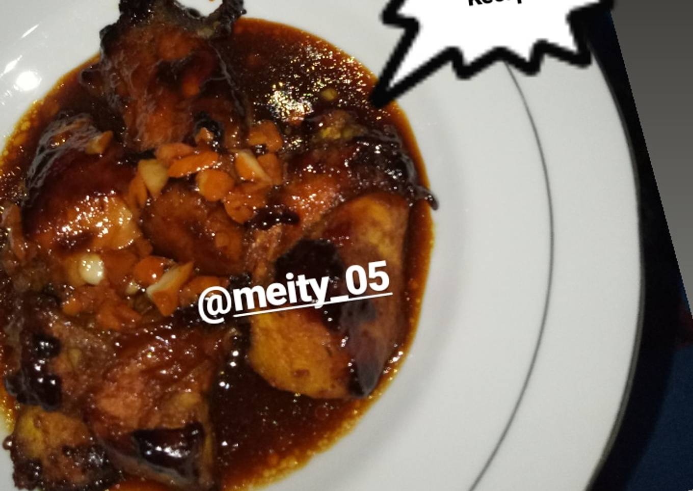 Ayam panggang teflon kuah kecap