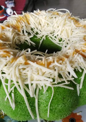 Foto resep 103. Bolu Kukus Pandan Keju
