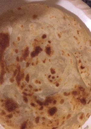 A picture of Chai paratha.