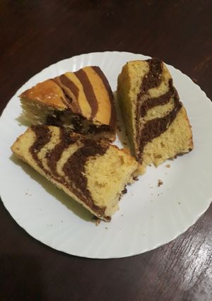 A picture of Chocolate-Vanilla Marble Cake #authorsmarathon#.