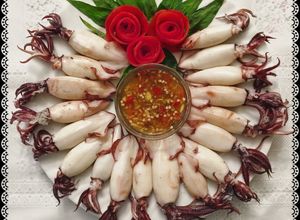 Hình của món Mực hấp gừng !.