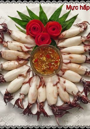 Hình của món Mực hấp gừng !.
