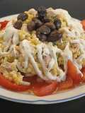 Ensalada de Mograbieh con Pollo