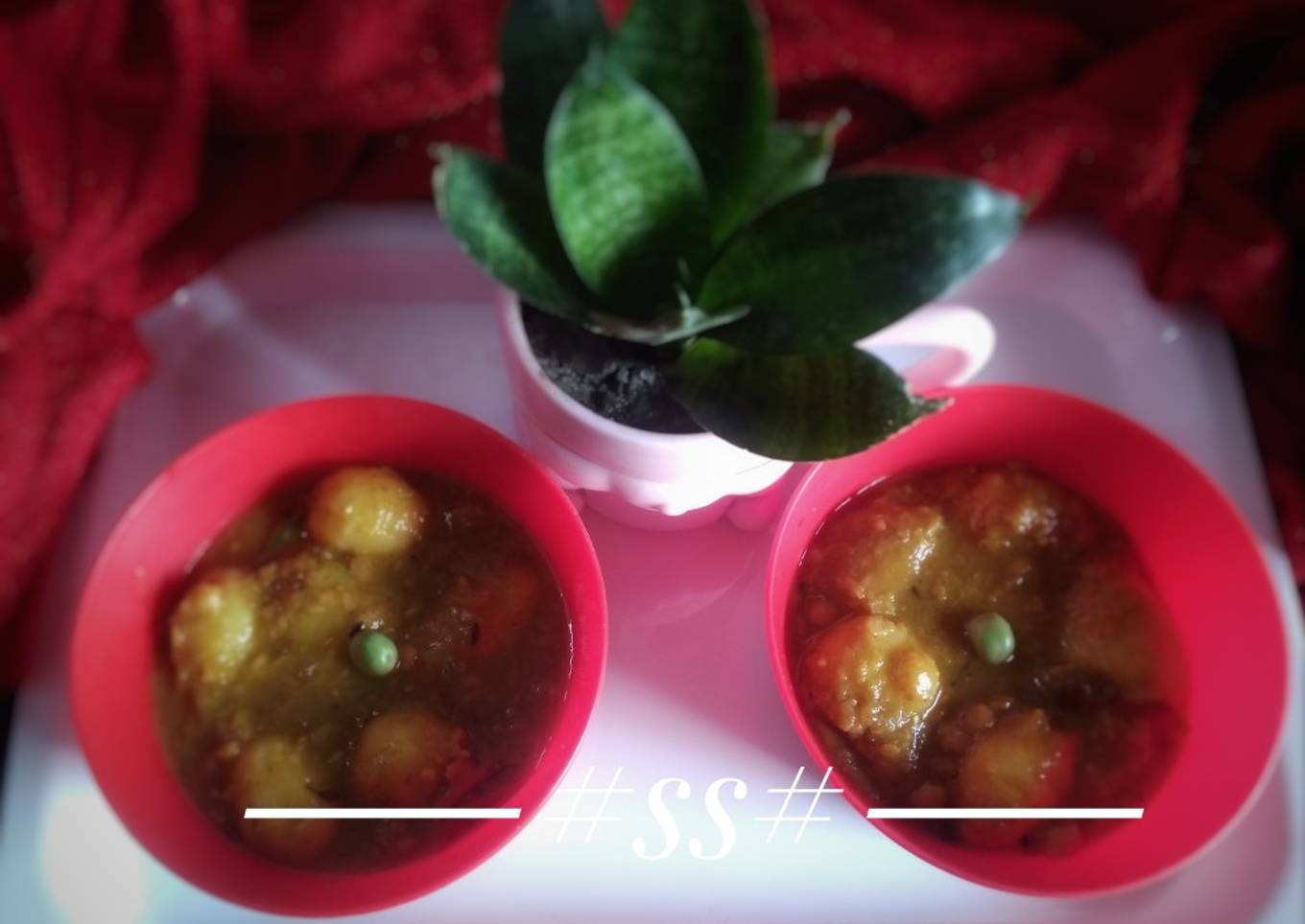 Baby potatoes with Chana Dal