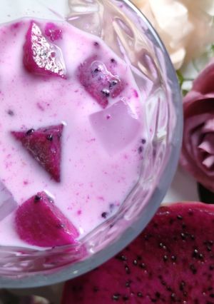 Foto resep Sup Buah Naga Nata de Coco