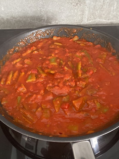 Una foto de Judías verdes plana con tomate frito receta dulce