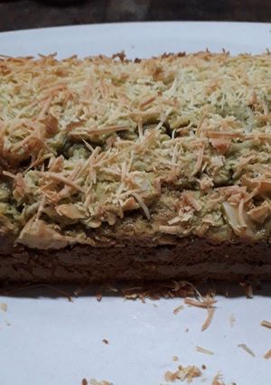 Foto resep Brownis matcha late keju