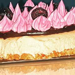 A picture of Cranberry cream chesse chocolate dessert.