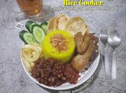 Gambar nasi kuning magic com kunyit bubuk