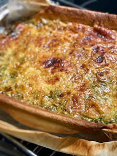 Una foto de Quiche de espinacas congeladas