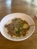 Caldo Verde Soup over White Rice