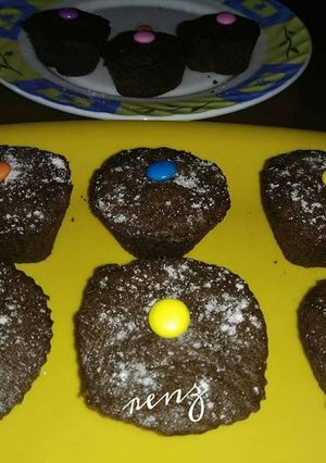 A picture of Whole wheat flour chocolate Muffins.
