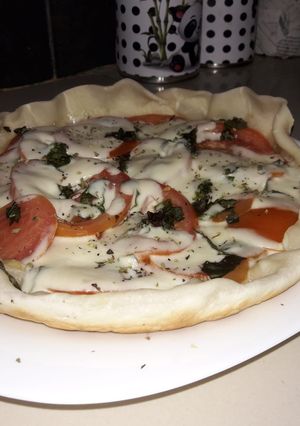 Una foto de Tarta Caprese