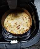 Tortilla de coliflor en la freidora de aire
