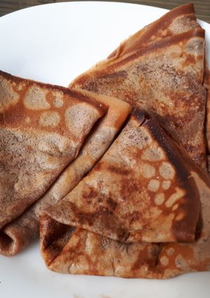 Foto resep Pancake/Panekuk Coklat dengan isi Nutella dan Keju