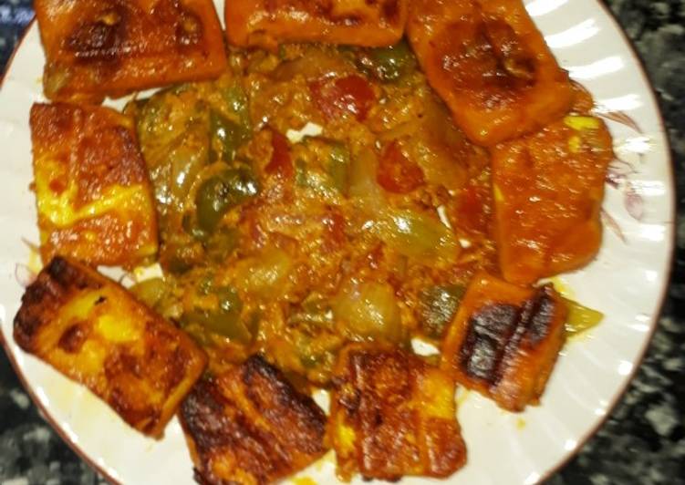Recipe of Super Quick Homemade Tandoori paneer tikka grill