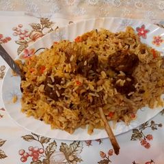 A picture of Rice and beans.