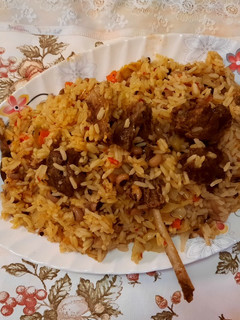 A picture of Rice and beans.