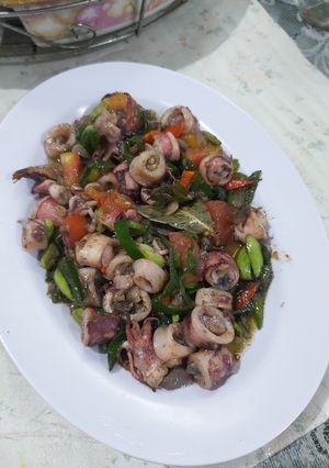Foto resep Oseng cumi asin cabe ijo