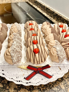 Una foto de Galletas de merengue con chocolate “sin gluten”