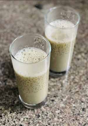 Hình của món Sữa Ngũ Cốc Trứng Gà Hạt Chia.