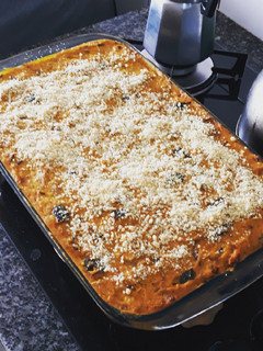 Foto de Escondidinho de carne seca com purê de abóbora e batata doce