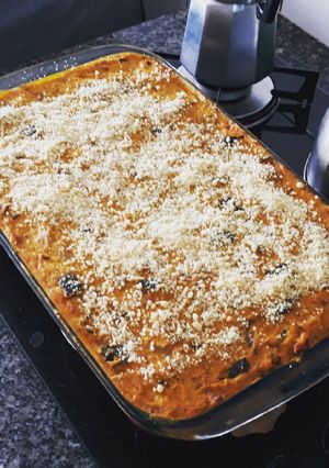 Foto de Escondidinho de carne seca com purê de abóbora e batata doce