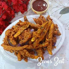 A picture of Long Purple Eggplants Pakoras.