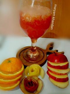 عکسی از دستور اسموتی سیب و پرتقال 🍎🍊
