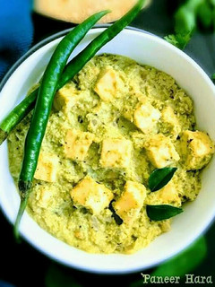 A picture of Paneer Hara Korma.