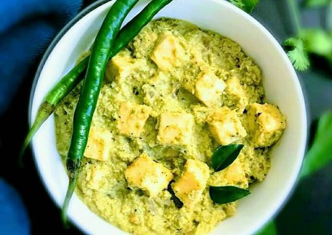 Paneer Hara Korma