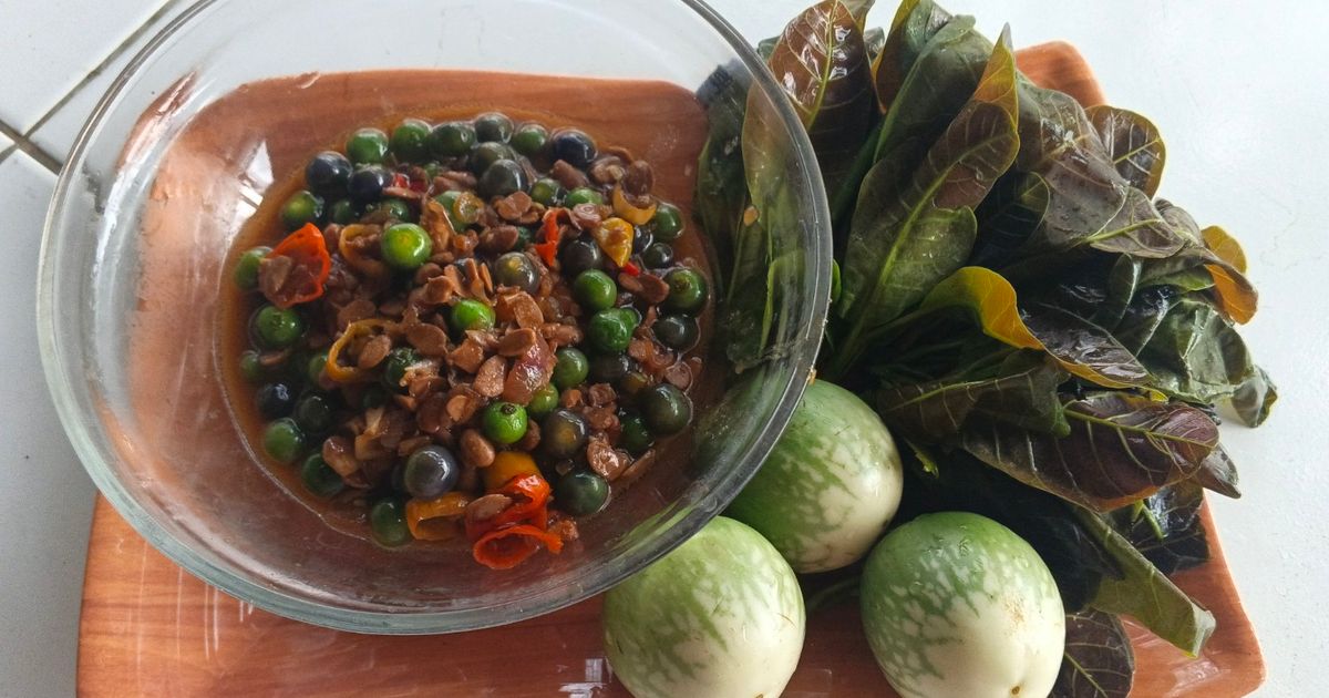 Sambel tauco leunca + lalab