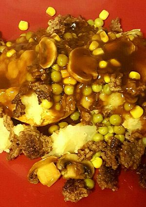 A picture of Biscuitless shephards pie.